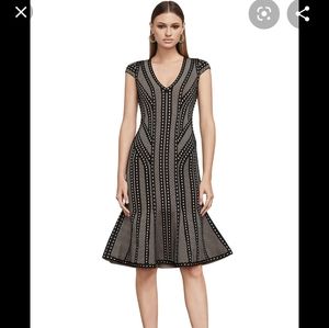 HERVE LEGER 2019 BASKET WEAVE JACQUARD DRESS -M